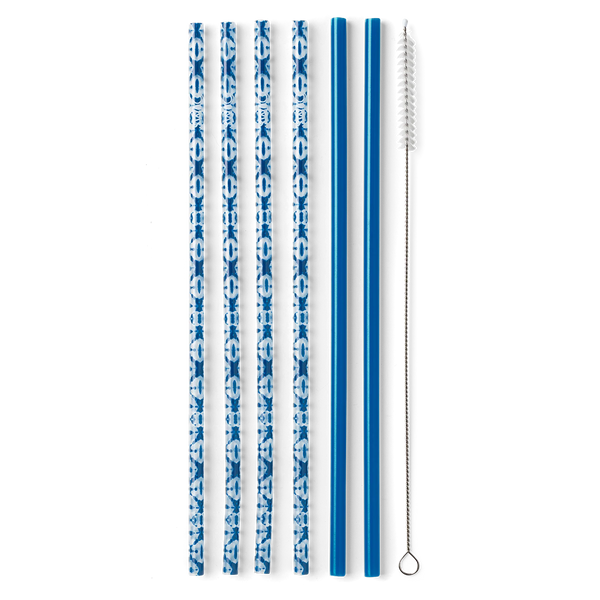 Swig Reusable Straw Set- Indigo Isle & Blue